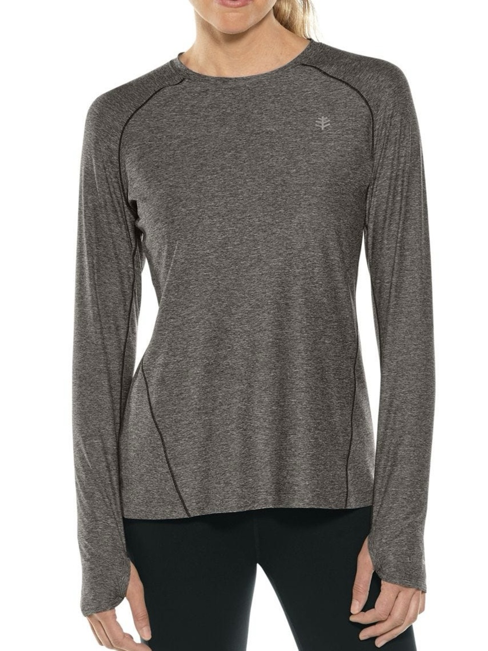 Coolibar Women’s Devi Long Sleeve Fitness SPF 50 T-Shirt, size large